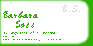 barbara soti business card